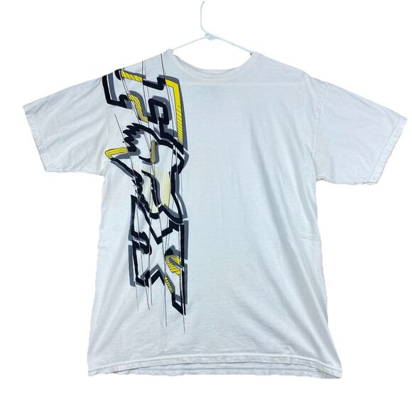 Vintage Fox Racing T-Shirt Men’s Medium White Motocross Dirt Bike Graphic Y2K - Picture 1 of 7
